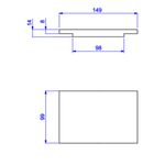 Base-para-Saboneteira-Deca-em-Resina-Contemporanea-Branco---Deca---4248.R97.BR---Fundo-Branco-Medida-Imagem-do-Desenho-tecnico-de-engenharia