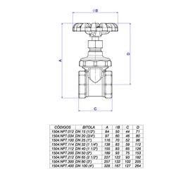 Registro de Gaveta Deca 1 para Uso Semi Industrial Dn25
