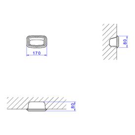 Meia Saboneteira Deca em Louça Branco