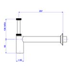 Sifao-para-Lavatorio--Entrada--1----Saida--1-1-2---Deca-Black-Matte---Deca---1680.BL.100.112.MT---Fundo-Branco-Medida-Imagem-do-Desenho-tecnico-de-engenharia