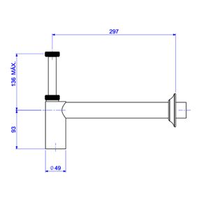 Sifao-para-Lavatorio--Entrada--1----Saida--1-1-2---Deca-Black-Noir---Deca---1680.BL.100.112.NO---Fundo-Branco-Medida-Imagem-do-Desenho-tecnico-de-engenharia