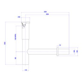 Sifão Deca para Lavatório (entrada: 1 / Saída: 1 1/2) Slim Cromado