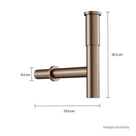 Sifão para Lavatório Slim (entrada: 1 / Saída: 1 1/2) Corten