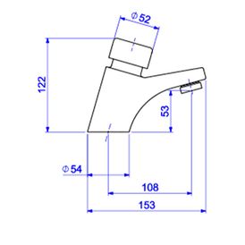 Torneira Deca de Mesa com Fechamento Automático para Lavatório Decamatic Cromado