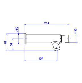 Torneira-Deca-de-Parede-com-Fechamento-Automatico-para-Lavatorio-Decamatic-Eco-Cromado---Deca---1172.C---Fundo-Branco-Medida-Imagem-do-Desenho-tecnico-de-engenharia