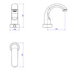 Torneira-Deca-de-Mesa-com-Sensor-Bivolt-para-Lavatorio-DecaluxCromado---Deca---1180.C---Fundo-Branco-Medida-Imagem-do-Desenho-tecnico-de-engenharia