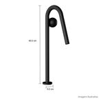 Torneira-Deca-de-Mesa-Bica-Alta-Touchless-para-Lavatorio-Orbe-Black-Matte---Deca---1189.BL103.MT---Fundo-Branco-Medida-Foto-com-medidas-Produto-unico-ou-multiplos