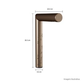 Torneira de Mesa com Textura Bica Alta para Lavatório Orion Corten