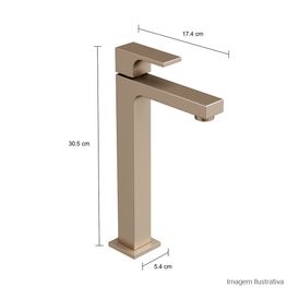 Torneira de Mesa com Textura Bica Alta para Lavatório Unic Corten