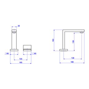 Torneira-Deca-de-Mesa-Bica-Alta-para-Lavatorio-Dream-Black-Matte---Deca---1191.BL87.MT---Fundo-Branco-Medida-Imagem-do-Desenho-tecnico-de-engenharia