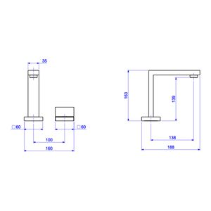 Torneira de Mesa Bica Alta para Lavatório Dream Black Matte