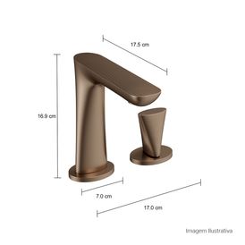 Torneira de Mesa com Textura Bica Alta para Lavatório Dk Corten