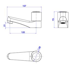 Torneira-Deca-de-Mesa-Bica-Baixa-para-Lavatorio-Targa-Cromado---Deca---1192.C40.CR---Fundo-Branco-Medida-Imagem-do-Desenho-tecnico-de-engenharia
