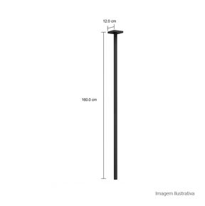 Torneira-Deca-de-Teto-Tube-Black-Matte---Deca---1198.BL.TUB.TET.MT---Fundo-Branco-Medida-Foto-com-medidas-Produto-unico-ou-multiplos