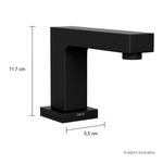 Torneira-Deca-de-Mesa-Bica-Baixa-Touchless-para-Lavatorio-Unic-Black-Matte---Deca---1785.BL90.MT.SNS---Fundo-Branco-Medida-Foto-com-medidas-Produto-unico-ou-multiplos