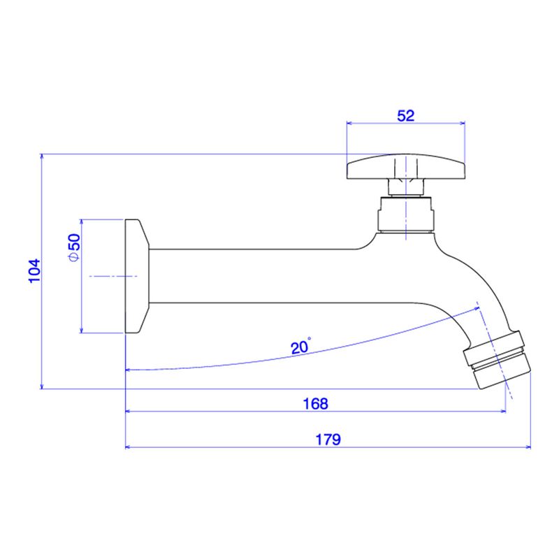 Torneira-Deca-de-Parede-com-Arejador-para-Cozinha-MaxCromado---Deca---1159.C34---Fundo-Branco-Medida-Imagem-do-Desenho-tecnico-de-engenharia