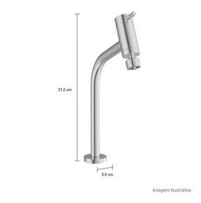 Torneira-Deca-de-Mesa-Bica-Movel-para-Cozinha-Link-Cromado---Deca---1167.C.LNK---Fundo-Branco-Medida-Foto-com-medidas-Produto-unico-ou-multiplos
