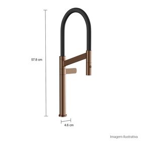 Torneira-Deca-de-Mesa-para-Cozinha-Colore-Corten-e-Preto---Deca---1189.CT.MT.PT---Fundo-Branco-Medida-Foto-com-medidas-Produto-unico-ou-multiplos