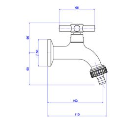 Torneira Deca para Jardim e Tanque com Adaptador de Mangueira Izy Cromado