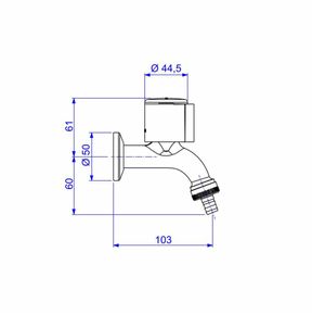 Torneira-Deca-para-Jardim-e-Tanque-com-Adaptador-de-Mangueira-Spot-Cromado---Deca---1153.C43---Fundo-Branco-Medida-Imagem-do-Desenho-tecnico-de-engenharia