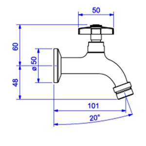 Torneira Deca com Arejador para Jardim e Tanque Standard Cromado