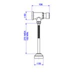 Valvula-para-Mictorio-Deca-Horizontal-com-Fechamento-Automatico-Decamatic-Eco-Cromado---Deca---2572.C---Fundo-Branco-Medida-Imagem-do-Desenho-tecnico-de-engenharia