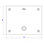 Valvula-para-Mictorio-Deca-Embutida-Acionamento-com-Sensor-Bivolt-DecaluxCromado---Deca---2780.C---Fundo-Branco-Medida-Imagem-do-Desenho-tecnico-de-engenharia