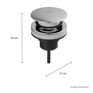 Válvula de Escoamento para Banheiro Deca Click Cromado