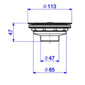 Válvula de Escoamento para Pia de Cozinha 4 1/2  Black Matte