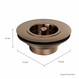 Válvula de Escoamento para Pia de Cozinha 4 1/2  Corten