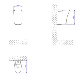 Coluna-Suspensa-Deca-para-Lavatorio-Monte-Carlo-Village-Vogue-Plus-Creme---Deca---CS.1.37---Fundo-Branco-Medida-Imagem-do-Desenho-tecnico-de-engenharia
