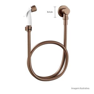 Kit Flexível Redondo com Suporte para Ducha Manual Corten