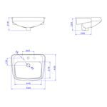 Lavatorio-de-Semiencaixe-Deca-Monte-Carlo-Ebano---Deca---L.82.95---Fundo-Branco-Medida-Imagem-do-Desenho-tecnico-de-engenharia