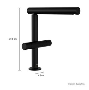 Misturador-Deca-de-Mesa-Bica-Alta-para-Lavatorio-Arthur-Casas-Black-Matte---Deca---1872.BL101.MT---Fundo-Branco-Medida-Foto-com-medidas-Produto-unico-ou-multiplos