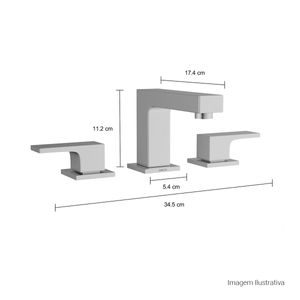Misturador Deca de Mesa Bica Baixa para Lavatório Unic Cromado