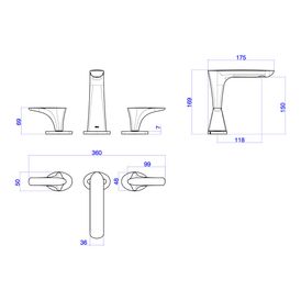 Misturador Deca de Mesa Bica Alta para Lavatório Lk Cromado
