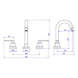 Misturador Deca de Mesa Bica Alta para Lavatório Flex Plus Cromado