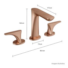 Misturador de Mesa com Textura Bica Alta para Lavatório Lk Corten