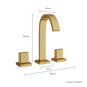 Misturador de Mesa Bica Alta para Lavatório Polo Gold