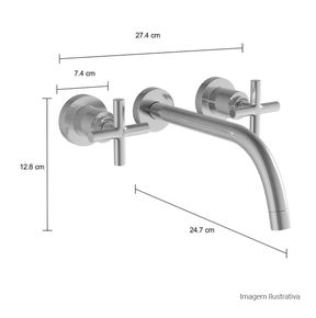 Misturador-Deca-de-Parede-para-Lavatorio-Duna-Classica-Cromado---Deca---1878.C64---Fundo-Branco-Medida-Foto-com-medidas-Produto-unico-ou-multiplos