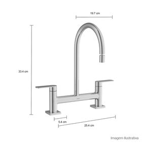 Misturador-Deca-de-Mesa-para-Cozinha-Just-Cromado---Deca---1256.C27---Fundo-Branco-Medida-Foto-com-medidas-Produto-unico-ou-multiplos