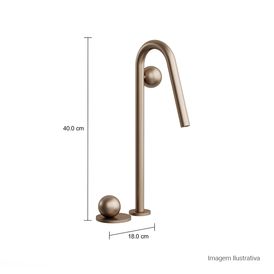 Monocomando de Mesa Bica Alta para Lavatório Corten