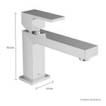Misturador-Monocomando-Deca-de-Mesa-Bica-Baixa-para-Lavatorio-Unic-Cromado---Deca---2875.C90---Fundo-Branco-Medida-Foto-com-medidas-Produto-unico-ou-multiplos