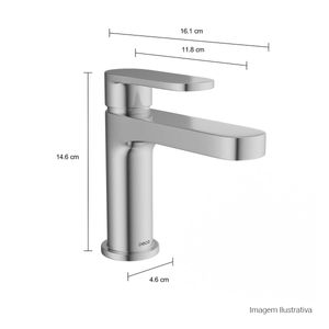 Misturador Monocomando Deca de Mesa Bica Baixa para Lavatório Drop Cromado