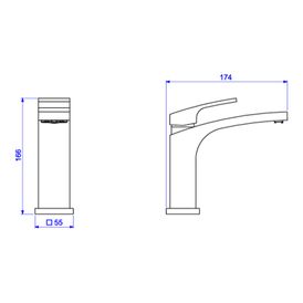 Misturador Monocomando Deca de Mesa Bica Baixa para Lavatório Acqua Cromado