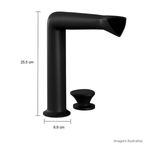 Misturador-Monocomando-Deca-de-Mesa-Bica-Alta-para-Lavatorio-Jader-Almeida-Black-Matte---Deca---2885.BL100.MT---Fundo-Branco-Medida-Foto-com-medidas-Produto-unico-ou-multiplos