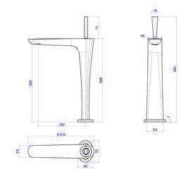 Misturador Monocomando Deca de Mesa Bica Alta para Lavatório Lk Cromado