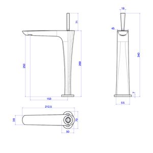Misturador Monocomando Deca de Mesa Bica Alta para Lavatório Lk Cromado