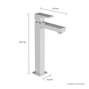 Misturador Monocomando de Mesa Bica Alta para Lavatório Unic Cromado