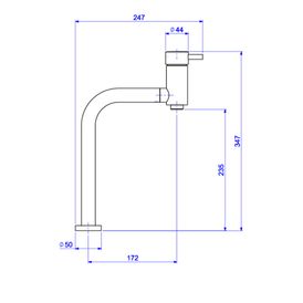 Misturador Monocomando Deca de Mesa Bica Alta de 90 Graus para Lavatório Link Cromado